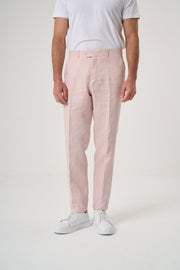 KETEN SLIM PANTOLON PEMBE